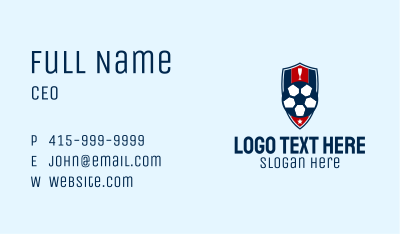 Soccer Ball Emblem  Business Card Image Preview