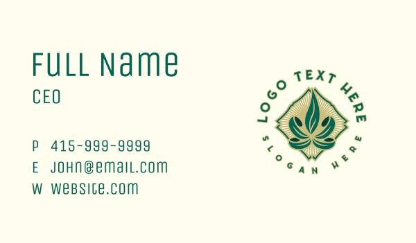 Botanical Cannabis Farm Business Card Design Image Preview