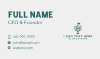 Golf Flag Shield Tournament Business Card Image Preview