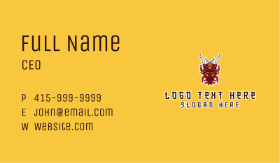 Dragon Head Gaming Business Card Image Preview