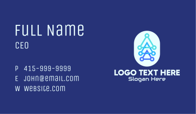 Blue Triangles Tech Business Card Image Preview