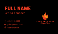 Burning Hot Fire Business Card Design