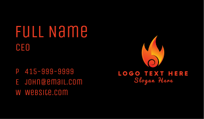 Burning Hot Fire Business Card Image Preview