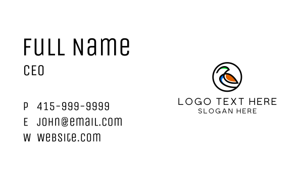 Bird Artistic Badge Business Card Design Image Preview