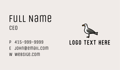 Seagull Cartoon Business Card Image Preview