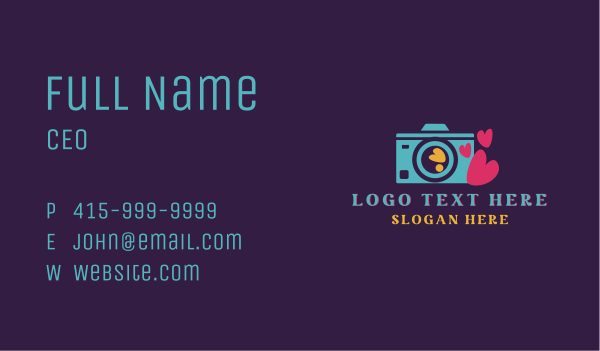 Creative Photography Camera Business Card Design Image Preview