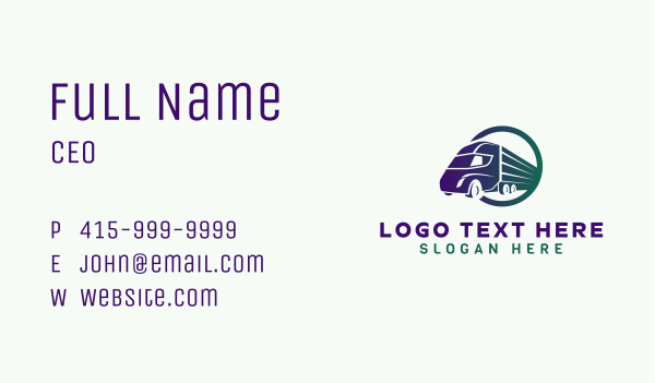 Gradient Truck Forwarding Business Card Design Image Preview