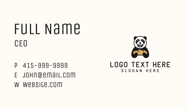 Panda Bread Bakery Business Card Design Image Preview