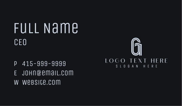 Boutique Lifestyle Letter G Business Card Design Image Preview