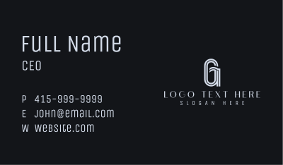 Boutique Lifestyle Letter G Business Card Image Preview