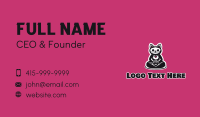 Yoga Cat Guru Business Card Design