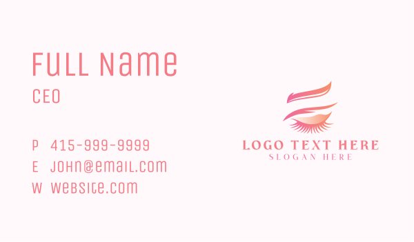 Eyelash Eyebrow Beautician Business Card Design Image Preview