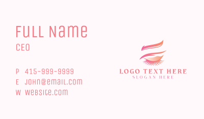 Eyelash Eyebrow Beautician Business Card Image Preview