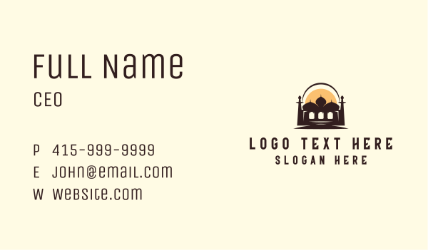 Mosque Architecture Structure Business Card Design Image Preview