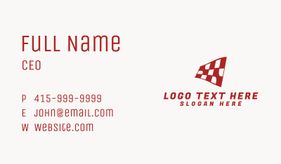 Red Racing Line Business Card Image Preview