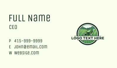 Grass Lawn Mower Landscaping Business Card Image Preview