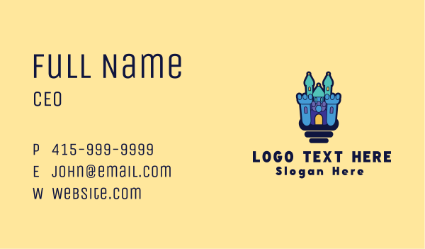 Inflatable Castle Playground Business Card Design Image Preview