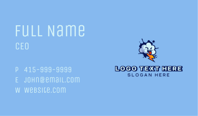 Tough Cloud Lightning Business Card Image Preview