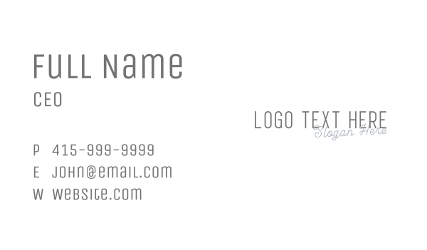 Feminine Overlap Wordmark Business Card Design Image Preview