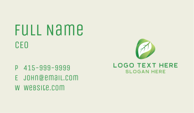 Botanical Leaves Farm Business Card Image Preview