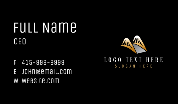 Premium Arch Bridge Business Card Design Image Preview