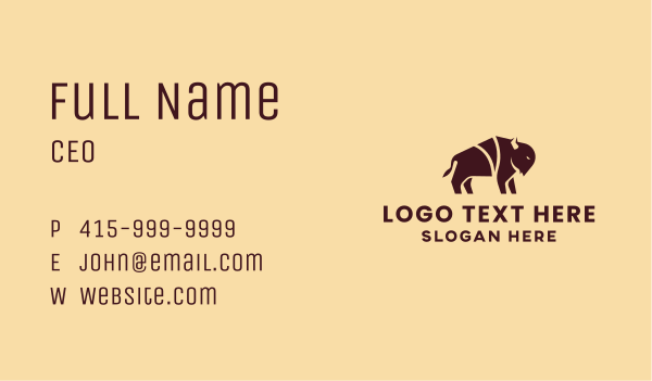 Bison Butcher Shop Business Card Design Image Preview