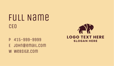 Bison Butcher Shop Business Card Image Preview