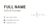 Blush Feminine Letter Business Card Image Preview