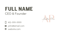 Blush Feminine Letter Business Card Image Preview
