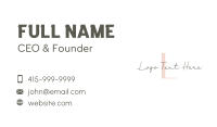 Blush Feminine Letter Business Card Preview