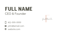 Blush Feminine Letter Business Card Image Preview