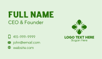 Green Petal Cross  Business Card Image Preview