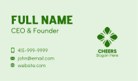 Green Petal Cross  Business Card Image Preview