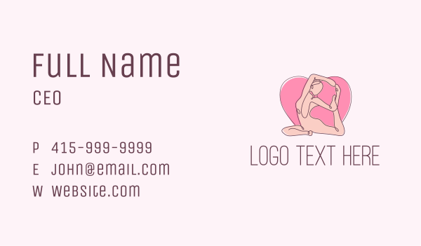 Yoga Fitness Pose Business Card Design Image Preview