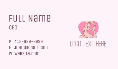 Yoga Fitness Pose Business Card Image Preview