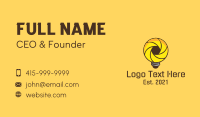 Shutter Lens Lightbulb Business Card Design