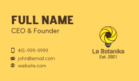 Shutter Lens Lightbulb Business Card Image Preview