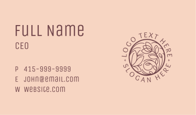 Garden Ornaments Circle Business Card Image Preview