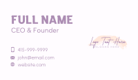 Brush Stroke Handwritten Wordmark Business Card Image Preview