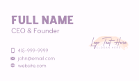 Brush Stroke Handwritten Wordmark Business Card Preview