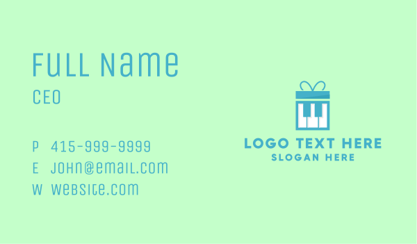 Piano Gift Music Store Business Card Design Image Preview