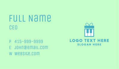 Piano Gift Music Store Business Card Image Preview