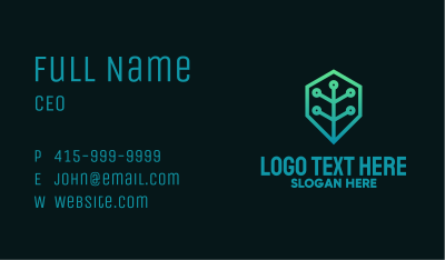 Gradient Branch Shield Business Card Image Preview