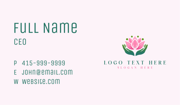 Lotus Spa Therapy  Business Card Design Image Preview