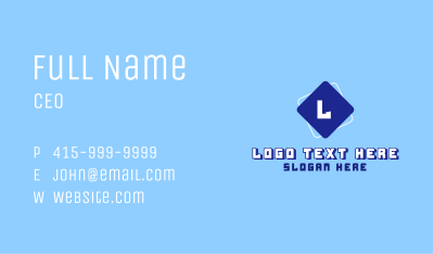 Futuristic Gamer Letter Business Card Image Preview