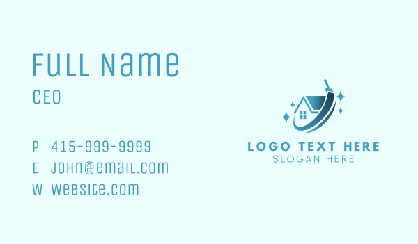 House Brush Swipe Cleaning Business Card Design Image Preview