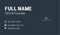 Leaf Cursive Wordmark Business Card Image Preview