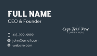 Leaf Cursive Wordmark Business Card Preview