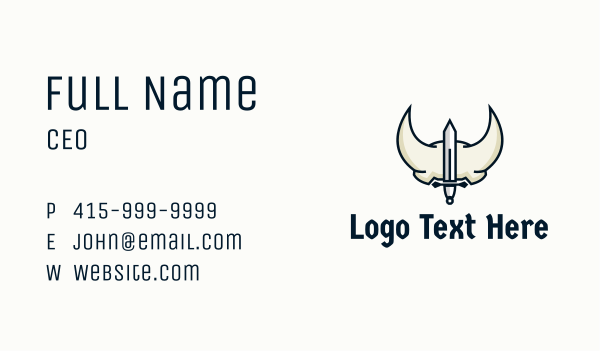 Sword Medieval Helmet  Business Card Design Image Preview