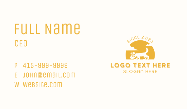 Detective Dog Veterinary Business Card Design Image Preview